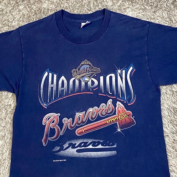 Vintage Atlanta Braves Shirt World Series 90s MLB - Picture 2 of 8